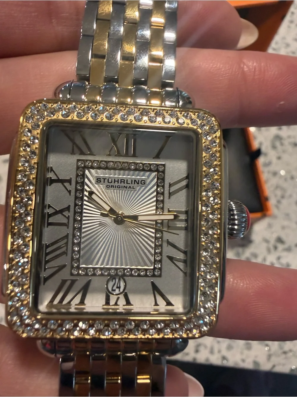 BRAND NEW - two tone Stuhrling watch